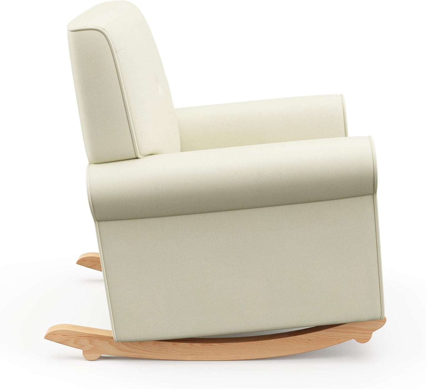 Graco Harper Tufted Rocker (Oatmeal) - Cleanable Upholstered Nursery Rocking Chair, Converts to Stationary Armchair