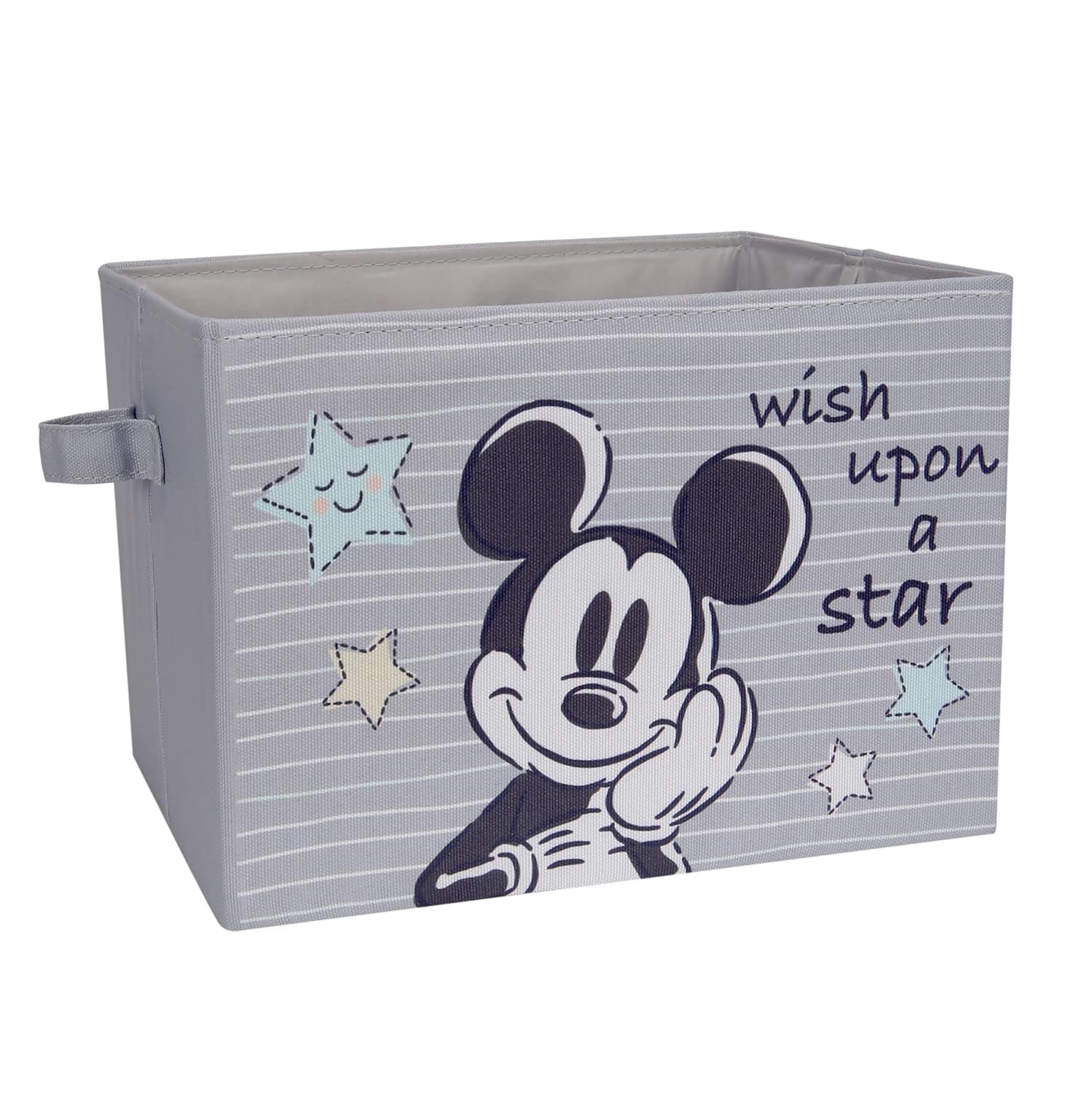 Lambs & Ivy Disney Mickey Mouse Gray Foldable Storage Basket/Container/Bin