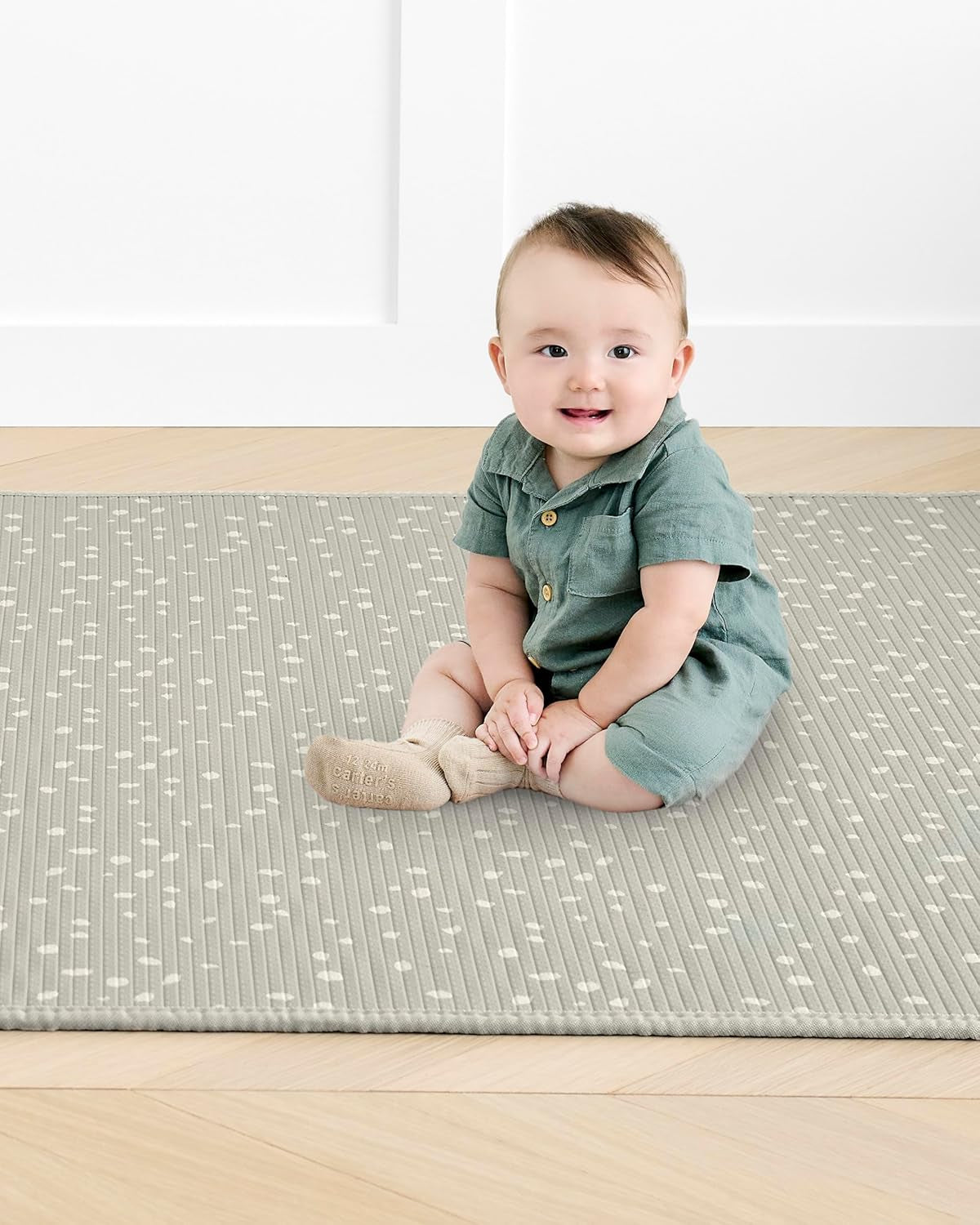 Skip Hop Baby Play Mat, Reversible Foam Floor Mat, 86" X 52", Boho Beige