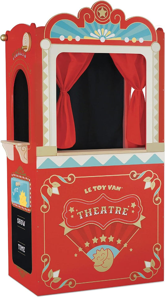 Le Toy Van - Wooden Educational Puppet Theatre | Kids Role Play Toy | Great as a Gift - Suitable for 3 Years + (TV333)