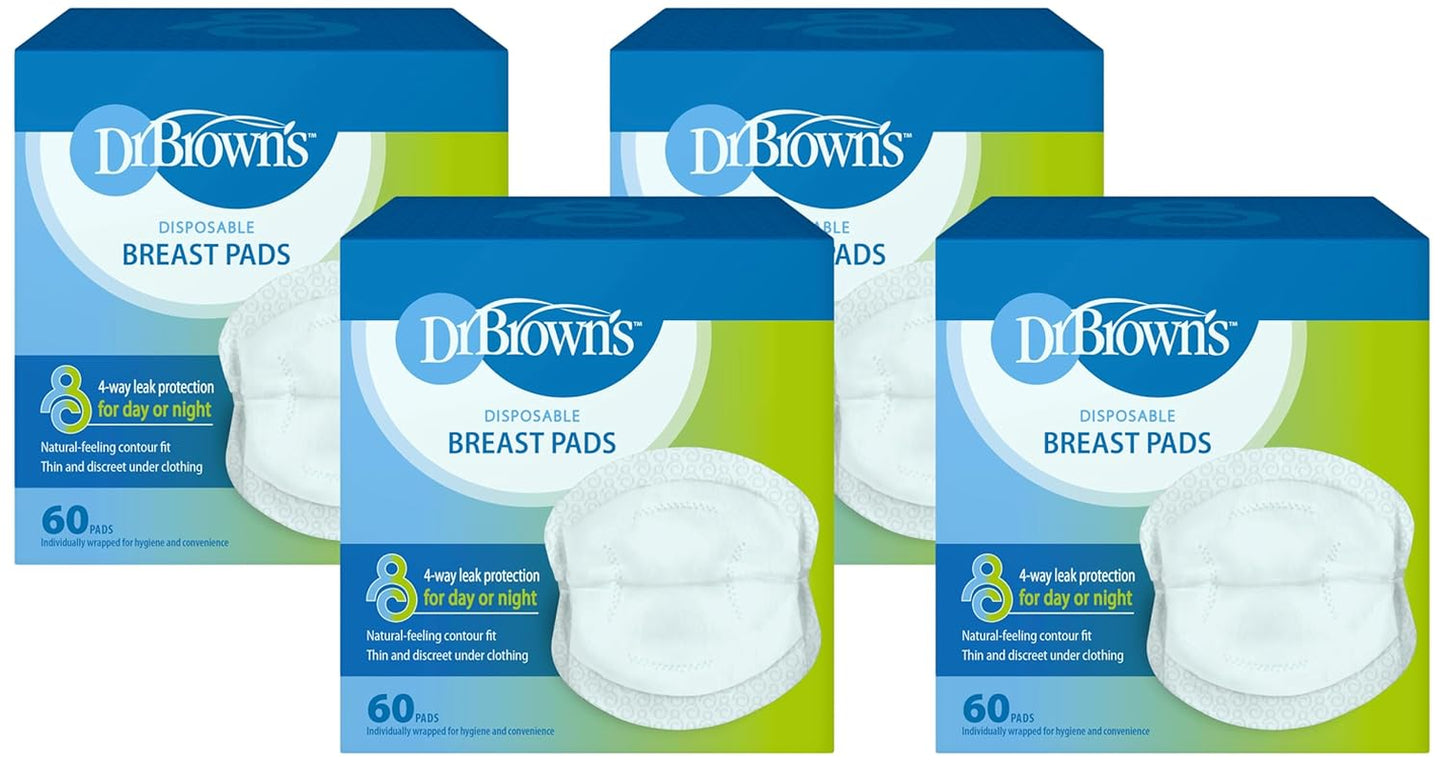 Dr. Brown'S Disposable One-Use Absorbent Breast Pads for Breastfeeding and Leaking - 100Pk