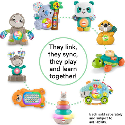 Fisher-Price Baby Learning Toy Linkimals Counting Koala with Interactive Lights & Music for Infants Ages 9+ Months. Compatible Only with Linkimals Items