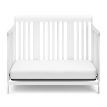 Storkcraft Tuscany 4-In-1 Convertible Crib (White) - Easily Converts to Toddler Bed, Day Bed or Full Bed, 3 Position Adjustable Height Mattress (Mattress Not Included)