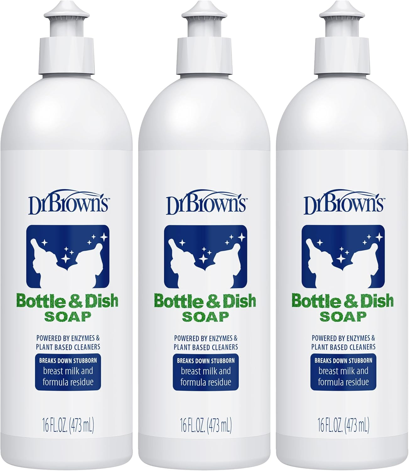 Dr. Brown'S Bottle & Dish Soap for Baby Bottles and Baby Accessories, Plant-Derived, Fragrance-Free, 16 Fl Oz, 1 Pack