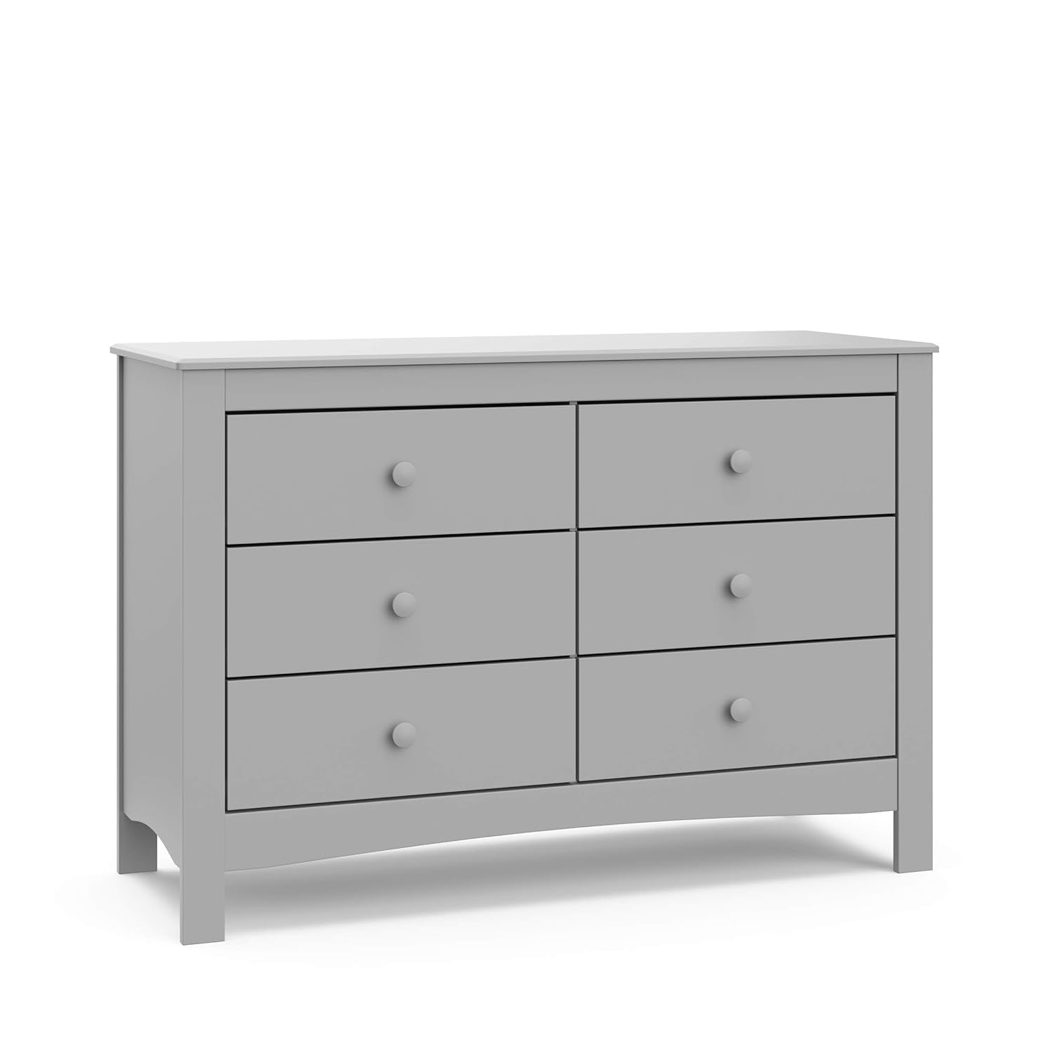 Graco Noah 6 Drawer Double Dresser (Pebble Gray) - GREENGUARD Gold Certified, 6 Drawer Double Dresser for Kids Bedroom, Universal Design for Nursery and Kids Bedroom