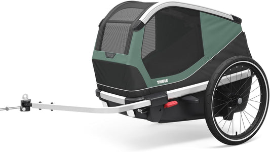 Thule Bexey Pet Bike Trailer - Carrier for Small & Large Sized Dogs - Foldable Design - Easy to Connect to Bike - Padded Interior - Converts into Travel Crate - Durable Materials