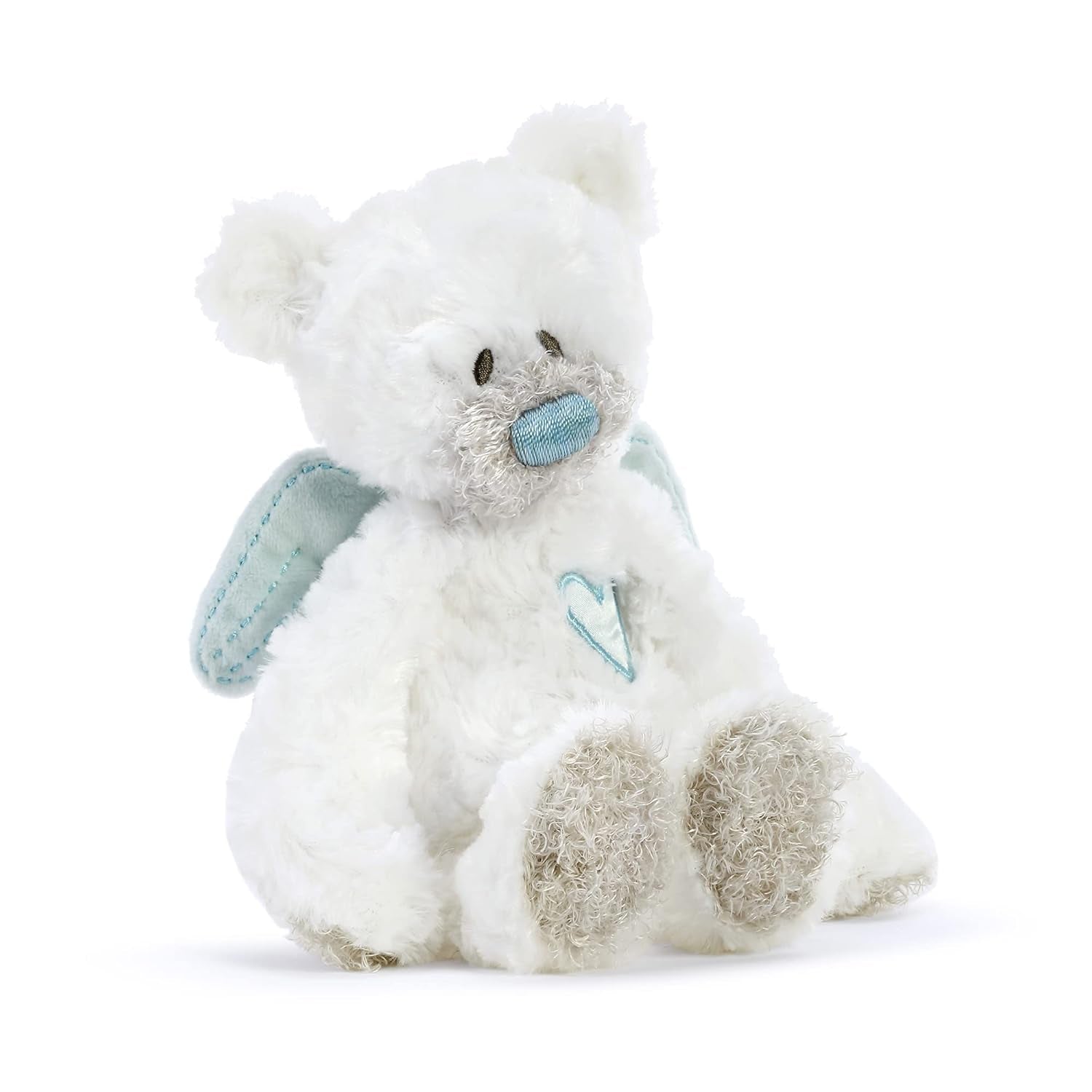 DEMDACO Blue Guardian Angel Bear 9.5 Inch Plush Children'S Stuffed Animal Activity Rattle Toy