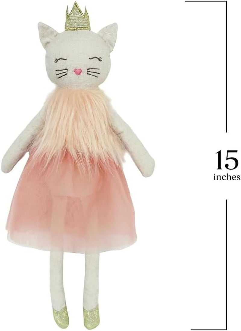 MON AMI Chloe the Kitty Princess Stuffed Doll – 15”, Cat Stuffed Toy, Soft & Cuddly, Use as Toy or Nursery Room Decor, Great Gift for Kids of All Ages