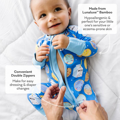 Little Sleepies Zipper Pajamas for Baby Boys & Baby Girls, Toddler Pajamas, Snug Fit, 2-Way Zipper, Viscose from Bamboo