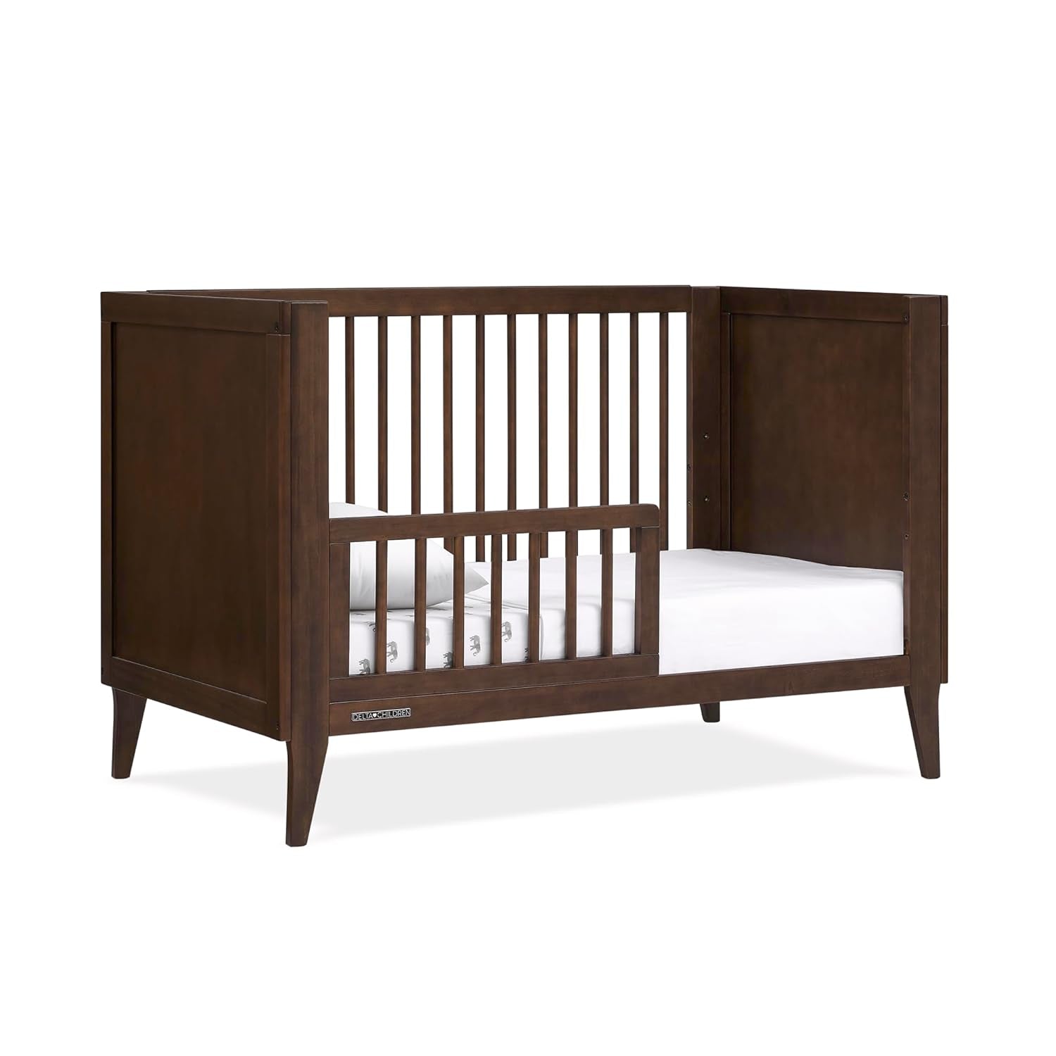 Delta Children Ollie 4-In-1 Convertible Crib - Greenguard Gold Certified, Walnut Espresso