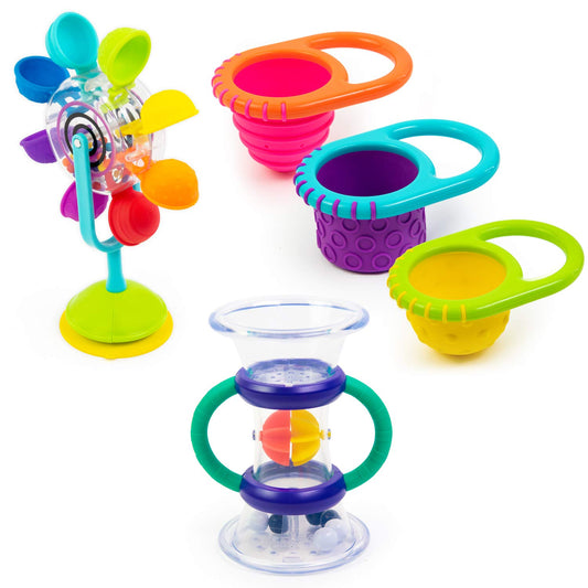 Sassy Whirling Wheel Waterfall, Double Dip Funnel & Flex N Fill Cups 5Pc