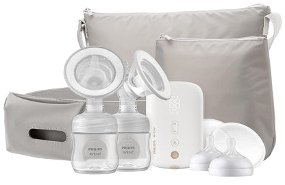 Philips Avent Double Electric Breast Pump - Electric Breast Pump, Hospital Strength, with Travel Bag and Pouch, SCF393/82