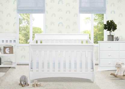 Delta Children Bentley S Series 4-In-1 Convertible Baby Crib, White