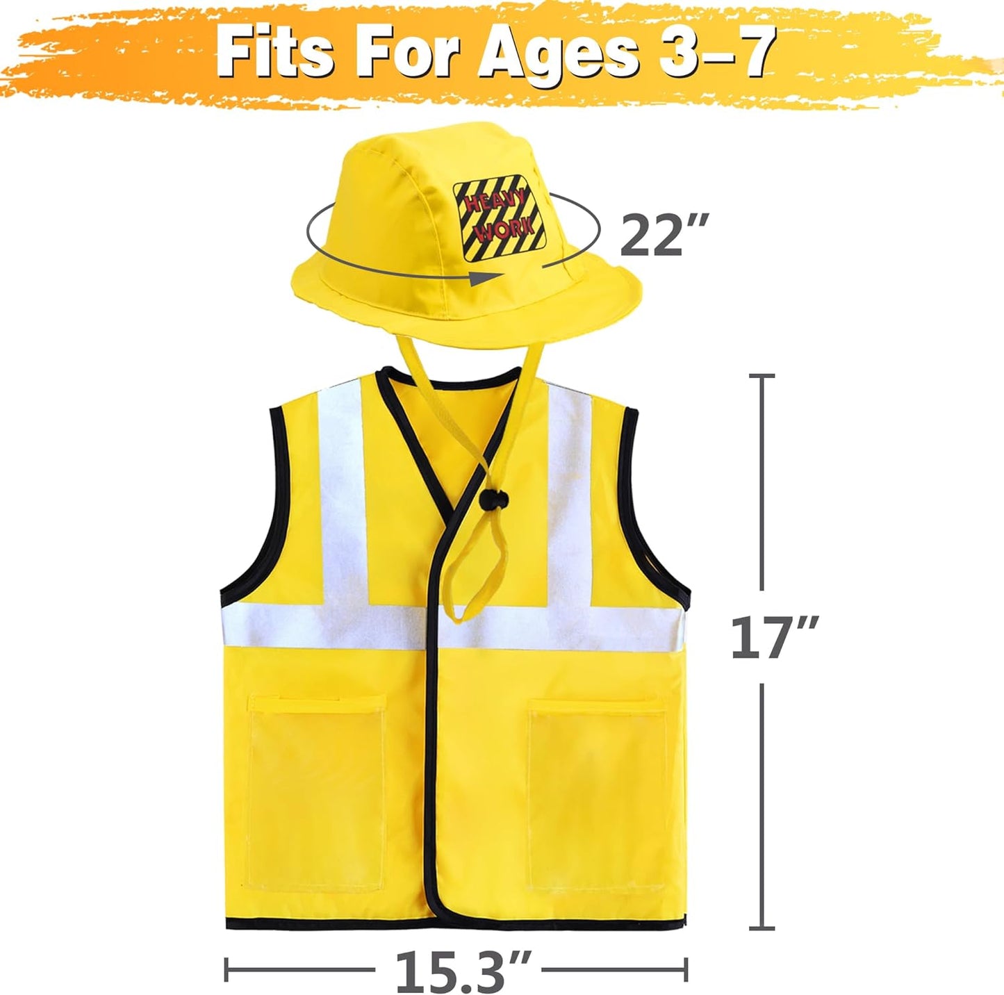 Iplay, Ilearn Construction Worker Costumes for Boys, Toddler Dress up Clothes, Kid Builder Career Outfit, Tool Belt Vest Hat, Pretend Role Play Toy Set, Halloween Birthday Gift 3 4 5 6 Years Old Child