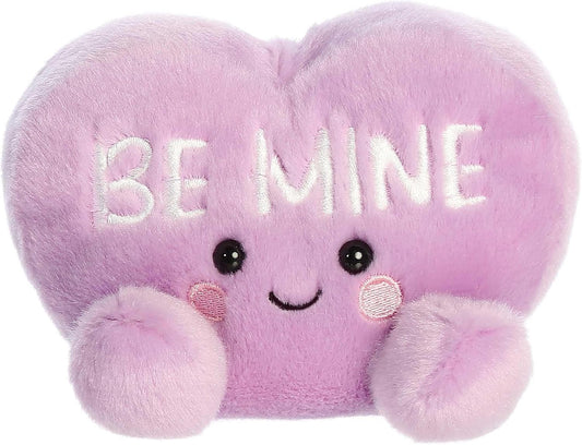 Aurora® Adorable Palm Pals™ Be Mine Candy Heart™ Stuffed Animal - Pocket-Sized Play - Collectable Fun - Purple 5 Inches