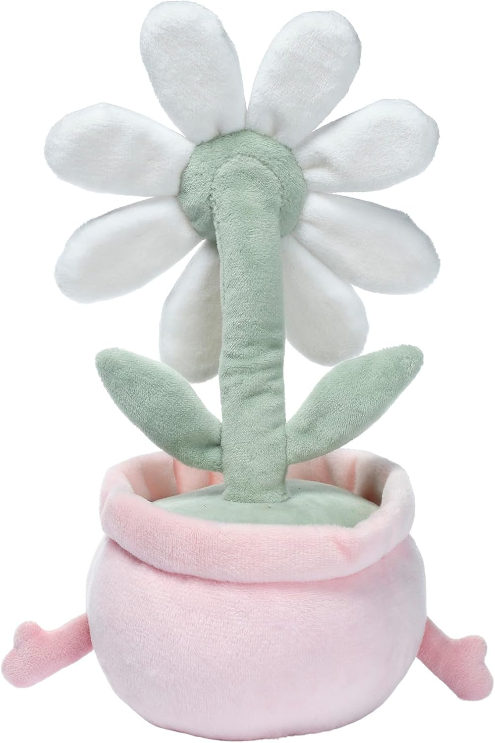 Lambs & Ivy Daisy Dreams Poseable Flower Pot Plush Stuffed Animal Toy - 11 Inch