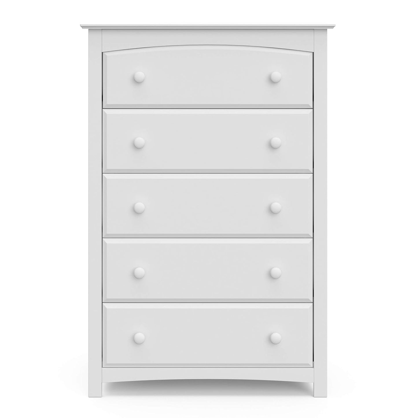 Storkcraft Kenton 5 Drawer Dresser (White) for Kids Bedroom, Nursery Dresser Organizer, Chest of Drawers with 5 Drawers, Universal Design for Children’S Bedroom