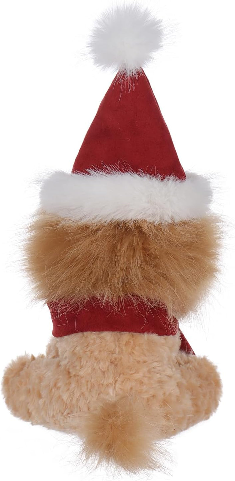 Apricot Lamb Christmas Toys Plush Yellow Lion with Hat and Scarf Perfect for Child 8 Inches