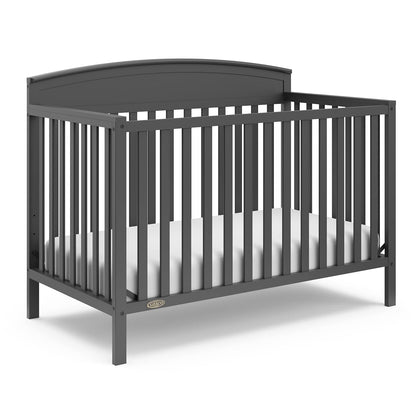 Graco Benton 5-In-1 Convertible Crib (Pebble Gray) – GREENGUARD Gold Certified, Converts from Baby Crib to Toddler Bed, Daybed and Full-Size Bed, Fits Standard Full-Size Crib Mattress