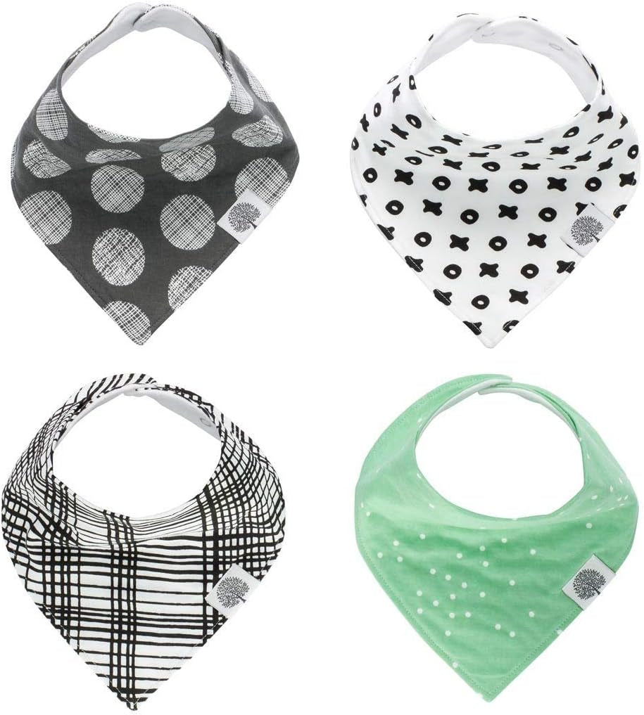 Parker Baby Bandana Drool Bibs 4 Pack Baby Bibs for Boys, Girls, Unisex