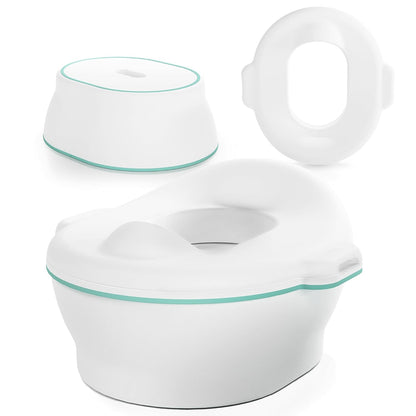 Frida Baby All-In-One Potty | Training Toilet with Toddler Potty Chair, Toilet Seat Topper, Toilet Step Stool, Sink Step Stool, Cleanup Essentials, and Professional Potty Guide