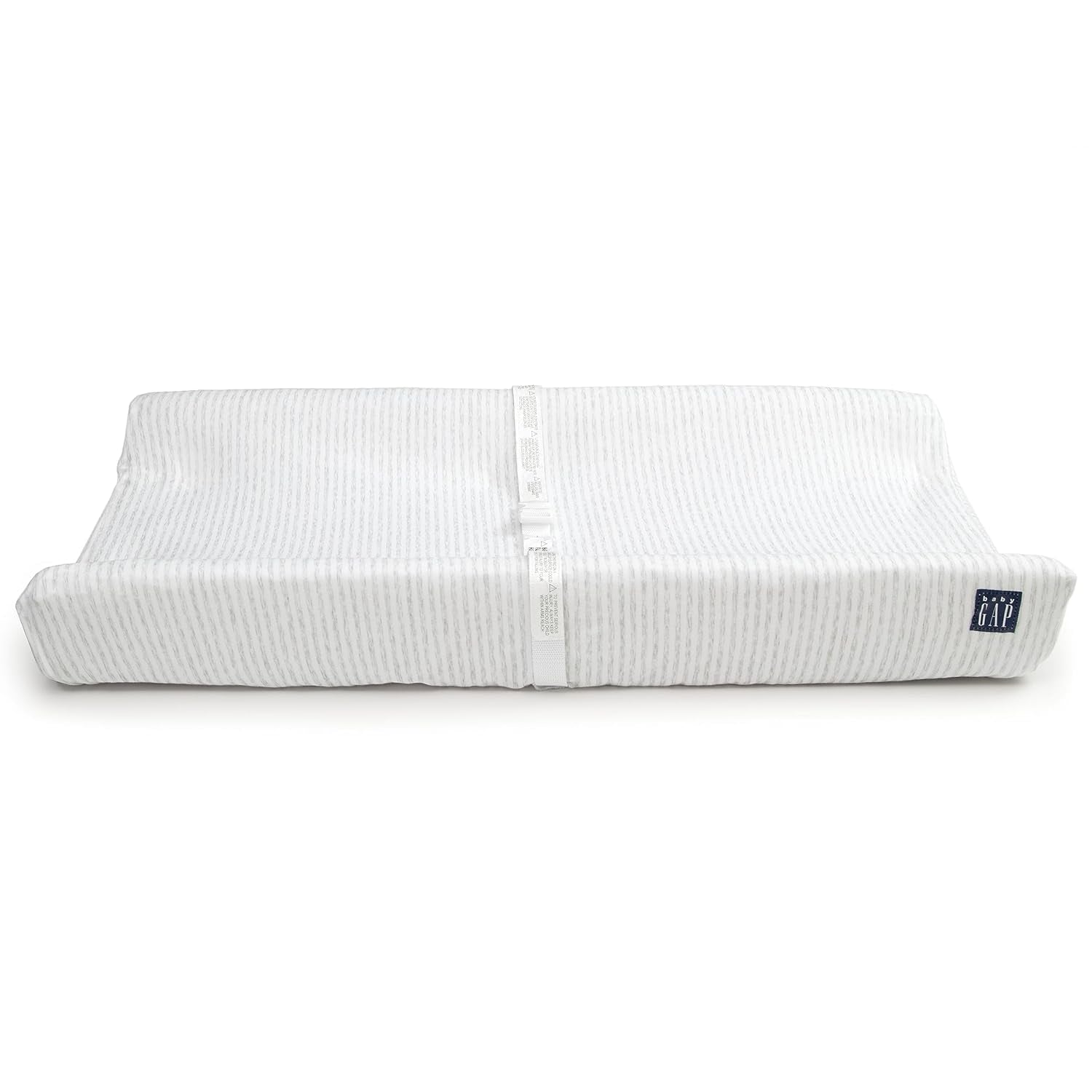 Delta Children, Gap Babygap Contoured Changing Pad with Cooling Cover, Grey Stripe