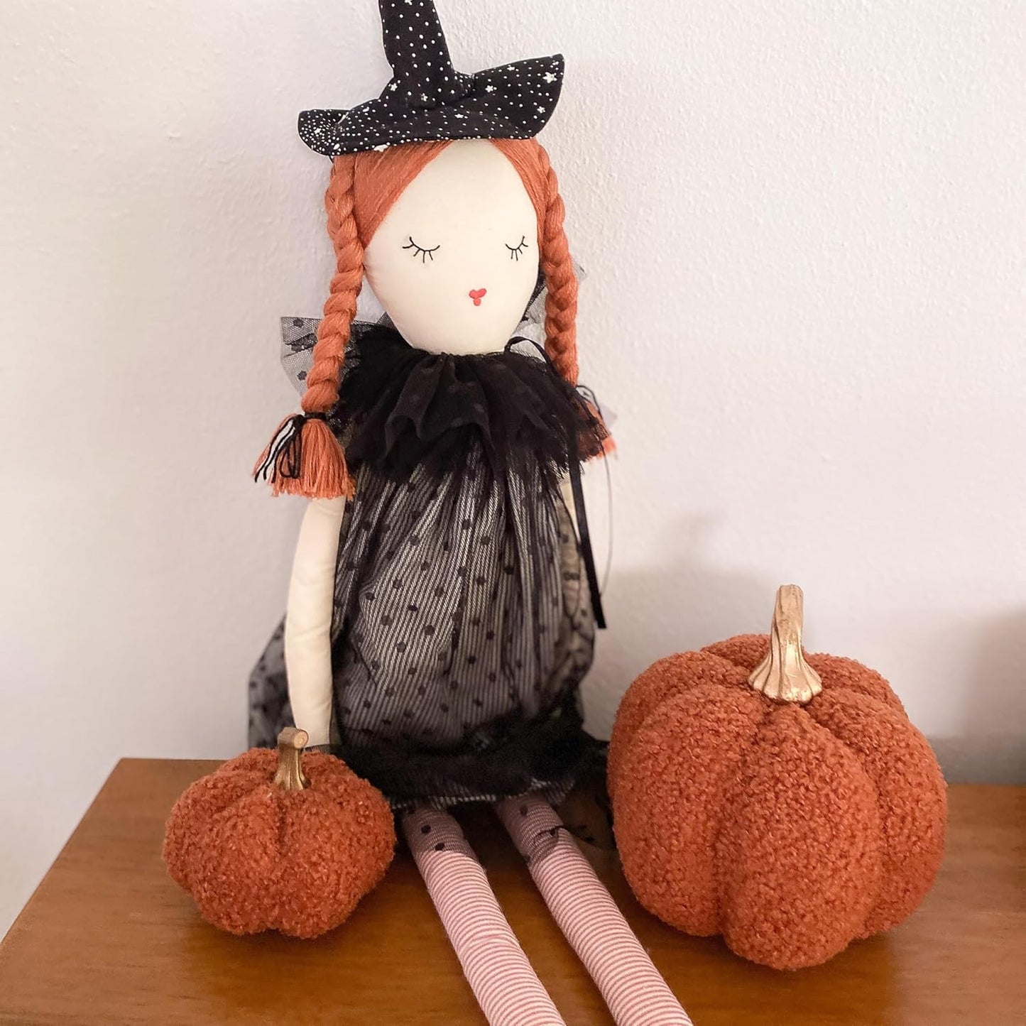 MON AMI Tabitha Witch Doll – 28”, Soft & Elegant Plush Doll for Kids of All Ages, Use as Toy or Halloween Decorations, Ideal