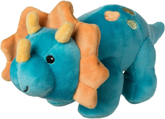 Mary Meyer Stuffed Animal Smootheez Pillow-Soft Toy, 7-Inches, Scales Blue Triceratops Dinosaur