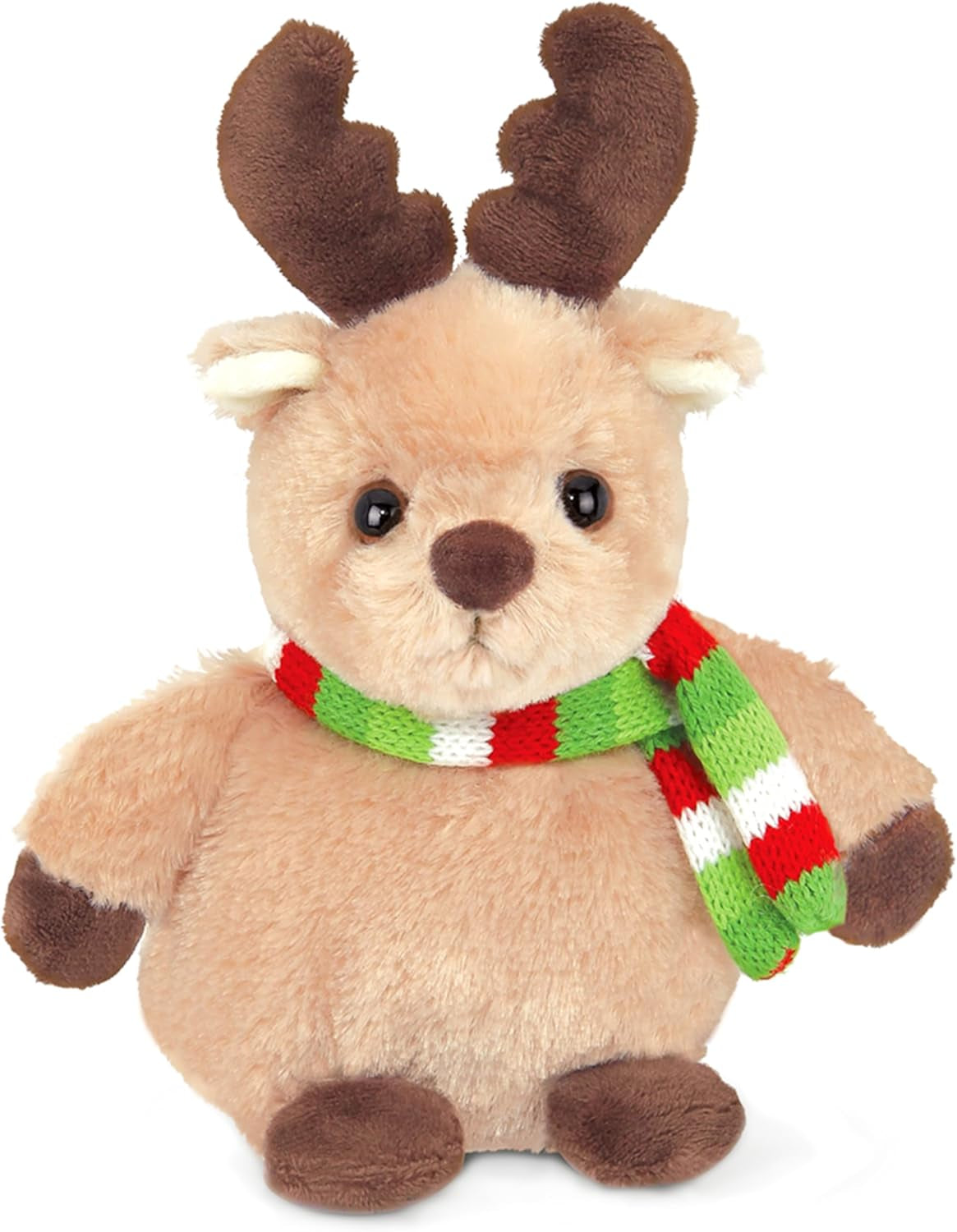 Bearington Big Bucky Reindeer Stuffed Animal, 11.5 Inch Christmas Plush Gifts for Kids