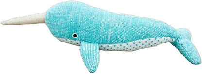 Mon Ami Nev the Narwhal Stuffed Animal 14”, Knit Narwhal Plush Toy Gifts for Kids of All Ages, Ocean Animals