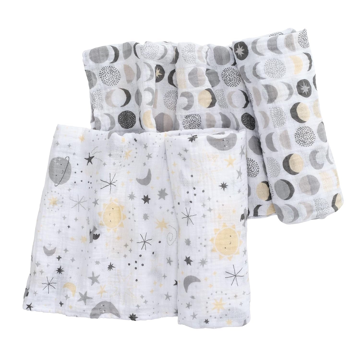 Bedtime Originals Little Star Celestial Cotton Muslin Swaddle Blankets 2-Pack