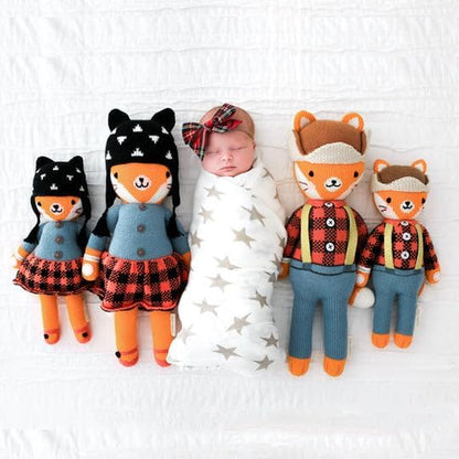 Cuddle + Kind Sadie the Fox Little 13" Hand-Knit Doll – 1 Doll = 10 Meals, Fair Trade, Heirloom Quality, Handcrafted in Peru, 100% Cotton Yarn