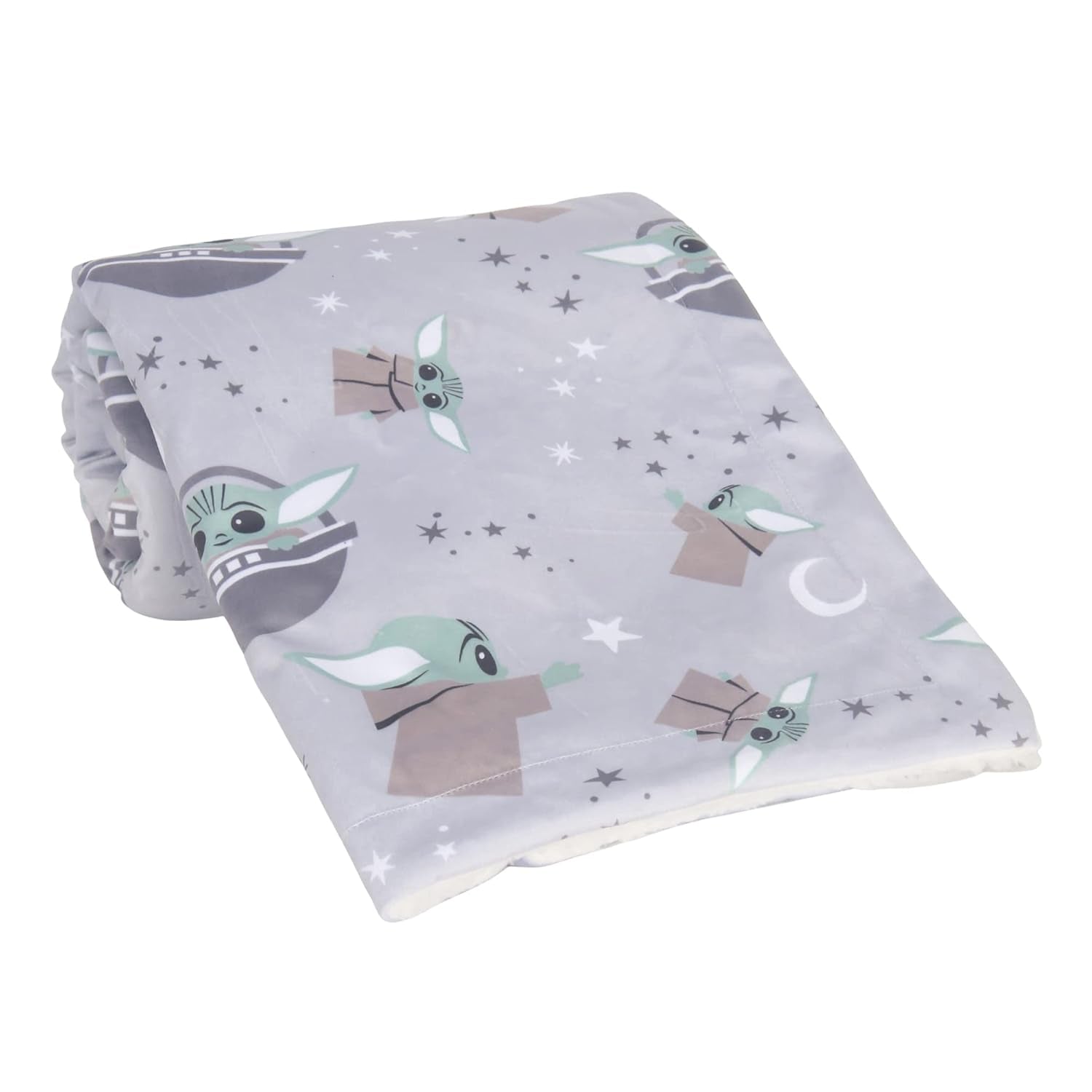 Lambs & Ivy Star Wars Cozy Friends Baby Yoda/Grogu Fleece Baby Blanket