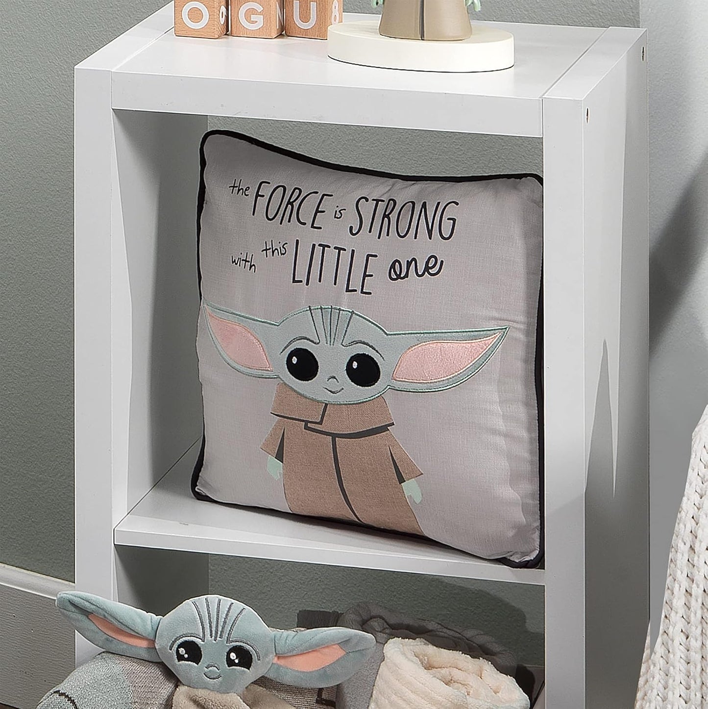 Lambs & Ivy Star Wars the Child/Baby Yoda Decorative Nursery Throw Pillow