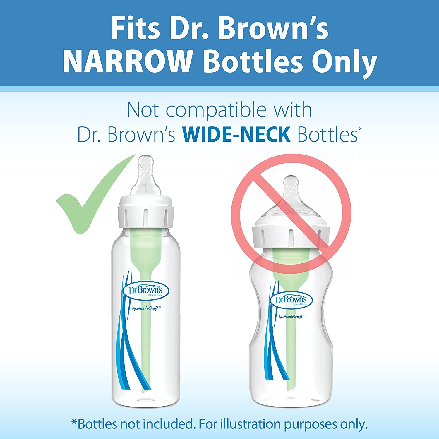 Dr. Brown’S Natural Flow Level 1 Narrow Baby Bottle Silicone Nipple, Slow Flow, 0M+, 100% Silicone Bottle Nipple, 6 Count (Pack of 1)