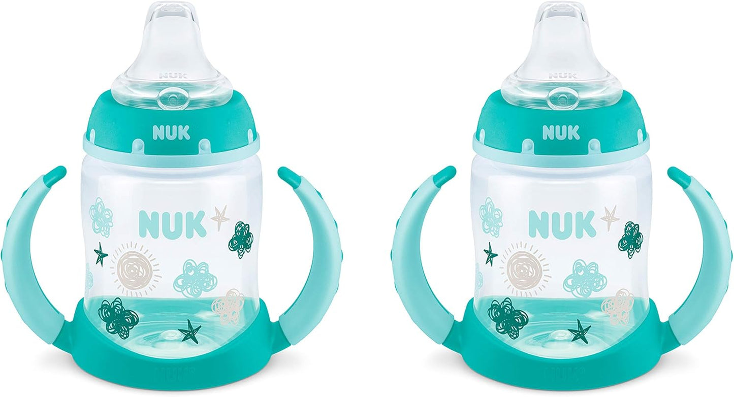 NUK Learner Cup, 6+ Months, Timeless Collection, Amazon Exclusive, 5 Oz, Pack of 2 – BPA Free, Spill Proof Sippy Cup