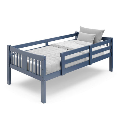 Storkcraft Caribou Twin-Over-Twin Bunk Bed (Navy) – GREENGUARD Gold Certified, Converts to 2 Individual Twin Beds