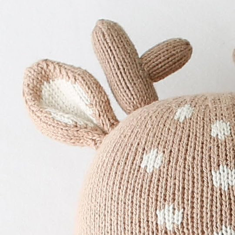 Cuddle + Kind Elliott the Fawn Little 13" Hand-Knit Doll – 1 Doll = 10 Meals, Fair Trade, Heirloom Quality, Handcrafted in Peru, 100% Cotton Yarn