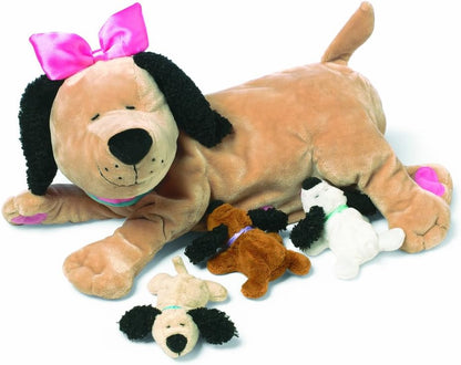 Manhattan Toy Nursing Nana Nurturing Dog Stuffed Animal with Plush Puppies