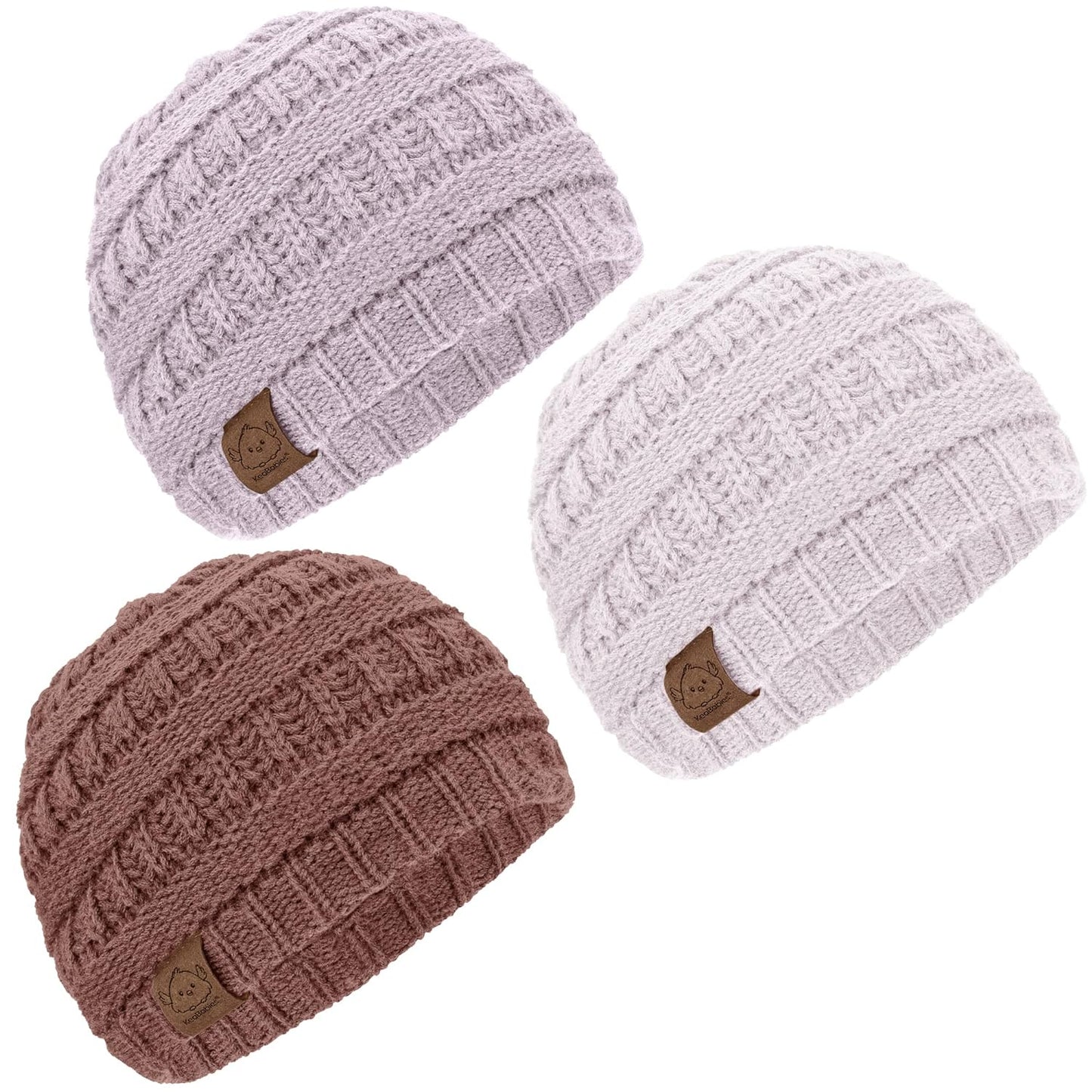 3-Pack Baby Beanies, Baby Hats - Newborn Hats, Baby Boy Hats, Baby Girl Hats, Newborn Beanie, Baby Winter Hat,Baby Hat, Baby Boy Beanie, Baby Girl Beanie, Infant Beanie,Toddler Beanie (Urban, M)