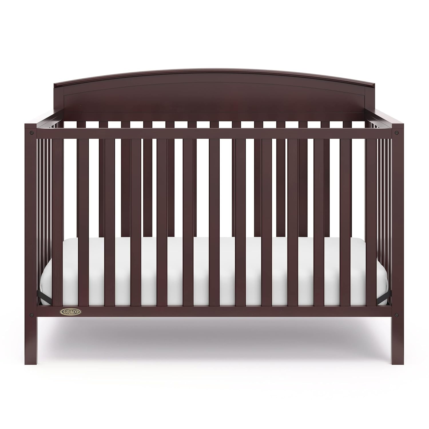 Graco Benton 5-In-1 Convertible Crib (Espresso) – GREENGUARD Gold Certified, Converts from Baby Crib to Toddler Bed, Daybed and Full-Size Bed, Fits Standard Full-Size Crib Mattress