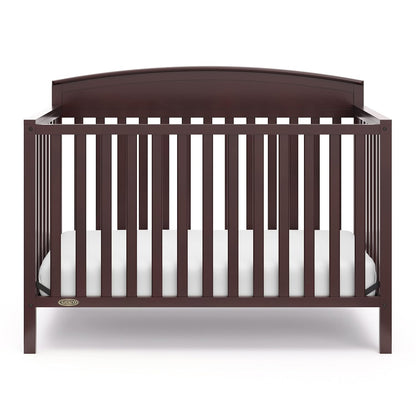 Graco Benton 5-In-1 Convertible Crib (Espresso) – GREENGUARD Gold Certified, Converts from Baby Crib to Toddler Bed, Daybed and Full-Size Bed, Fits Standard Full-Size Crib Mattress