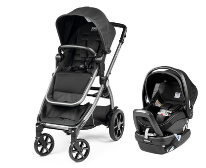 Peg Perego Ypsi Travel System - Includes Ypsi Lightweight Reversible Stroller and Primo Viaggio 4-35 Nido Infant Car Seat - Made in Italy - Atmosphere (Grey)