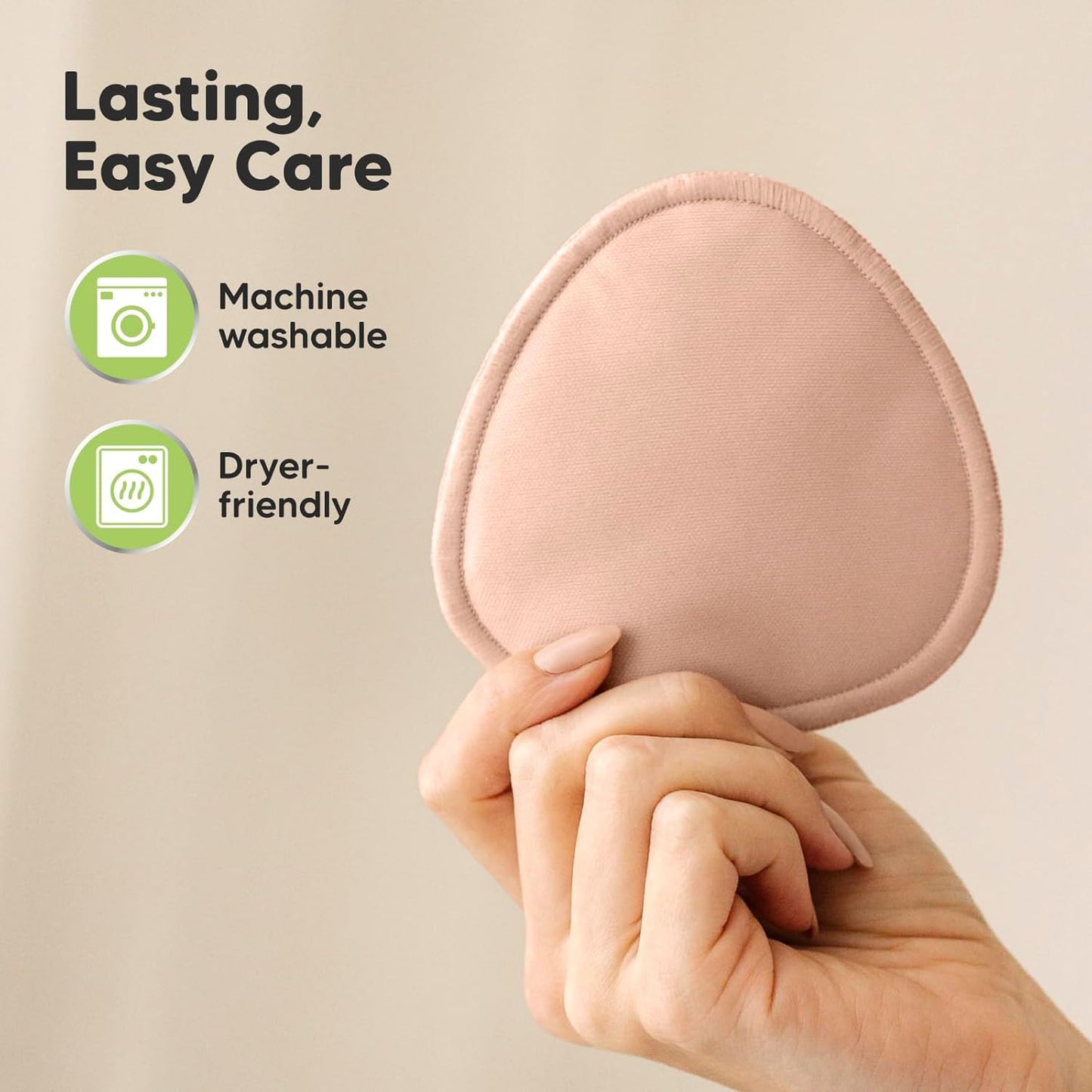 14-Pack Organic Nursing Pads - Washable Breast Pads for Breastfeeding, Nursing Bra Nipple Pads for Breastfeeding, Pumping Bra Reusable Breast Pads, Maternity Breastfeeding Bra Pads (Neutrals, L 4.8")