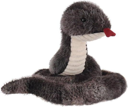 Apricot Lamb Snake Plush Stuffed Animals for Kids, Soft Cute Plush Toys for Baby Girl and Boy, Fluffy Snake Black 10.7 Inches