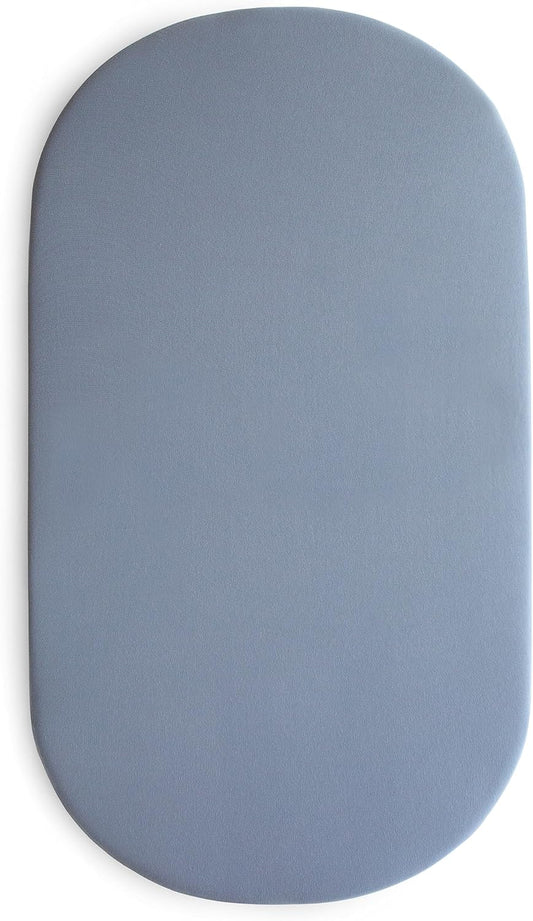 Mushie Stretchy & Soft Bassinet Crib Sheet | Fitted 16" X 30" (Tradewinds)