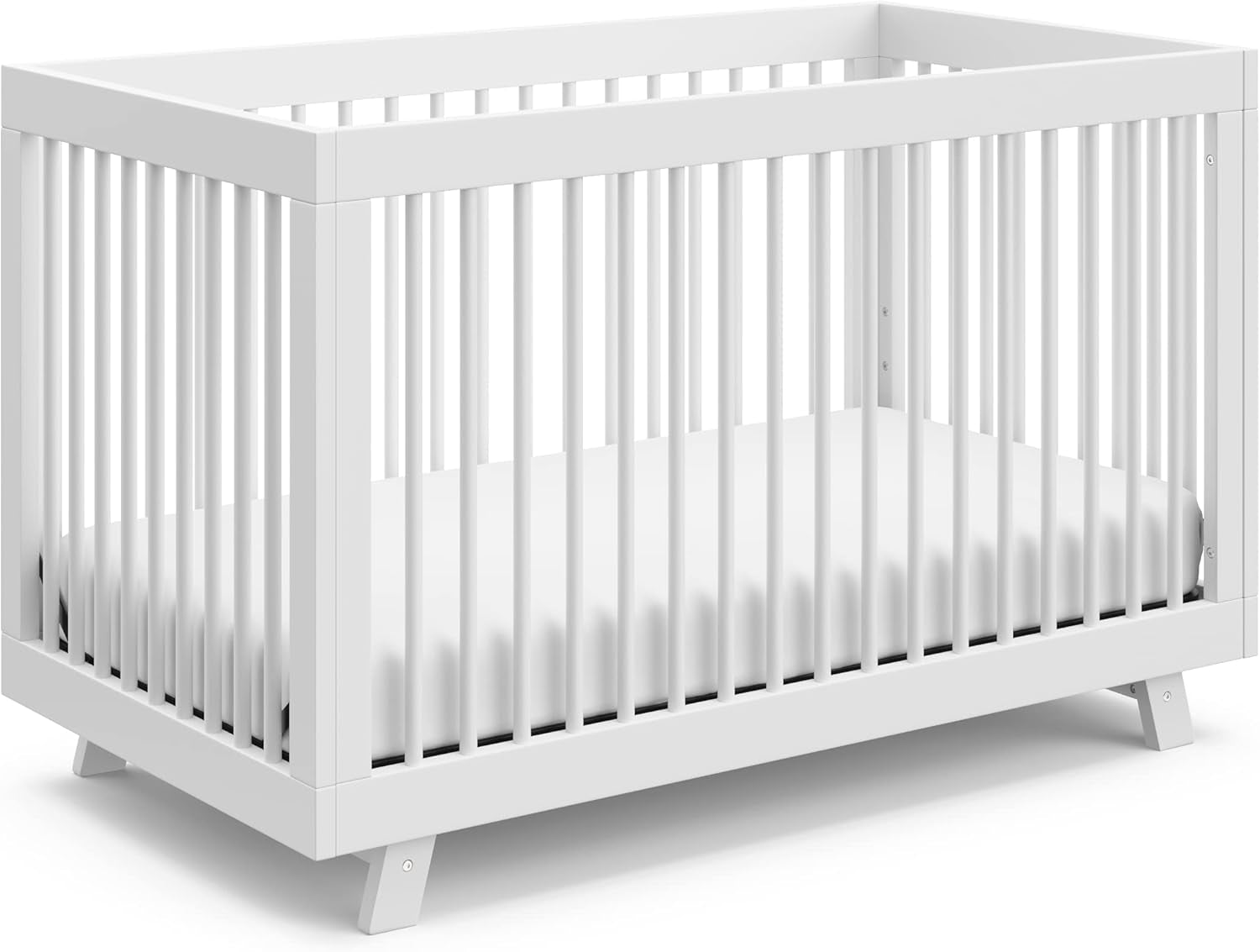 Storkcraft Beckham 3-In-1 Convertible Crib (White) - Converts to Daybed and Toddler Bed, Fits Standard Full-Size Crib Mattress, Adjustable Mattress Height