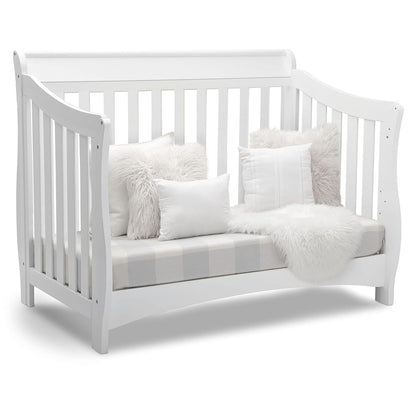 Delta Children Bentley S Series 4-In-1 Convertible Baby Crib, White