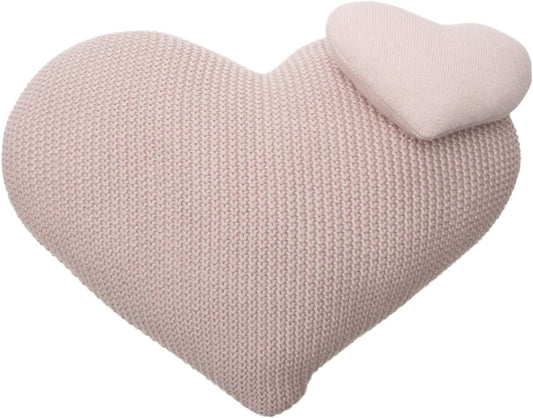 Lorena Canals USA Knitted Cushion Love, Vintage Nude, Pink Pearl, 1' X 1' 2"