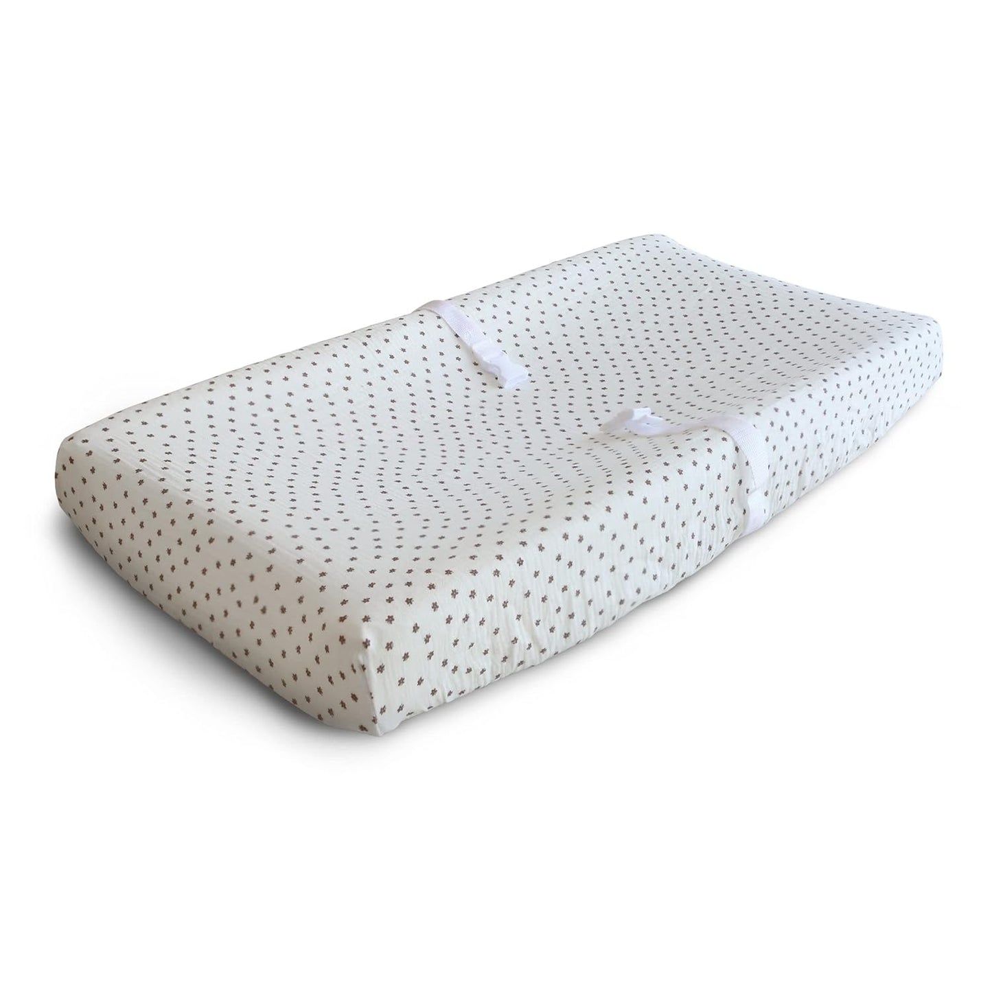 Mushie Extra Soft Muslin Fitted Changing Pad Cover (Bloom)